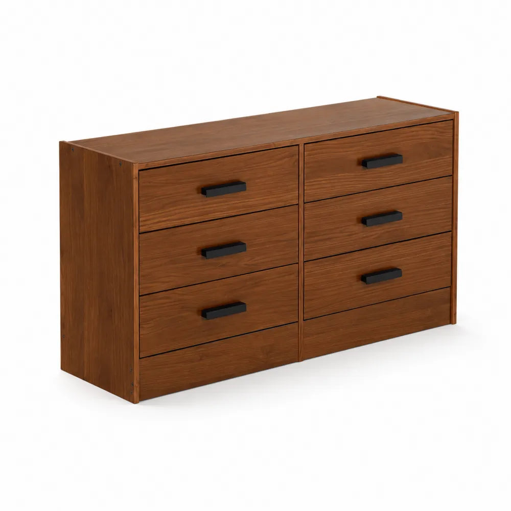 Holzkommode mit 6 Schubladen aus MDF in
