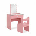 Schminktisch Set mit Spiegelbeleuchtung aus MDF in